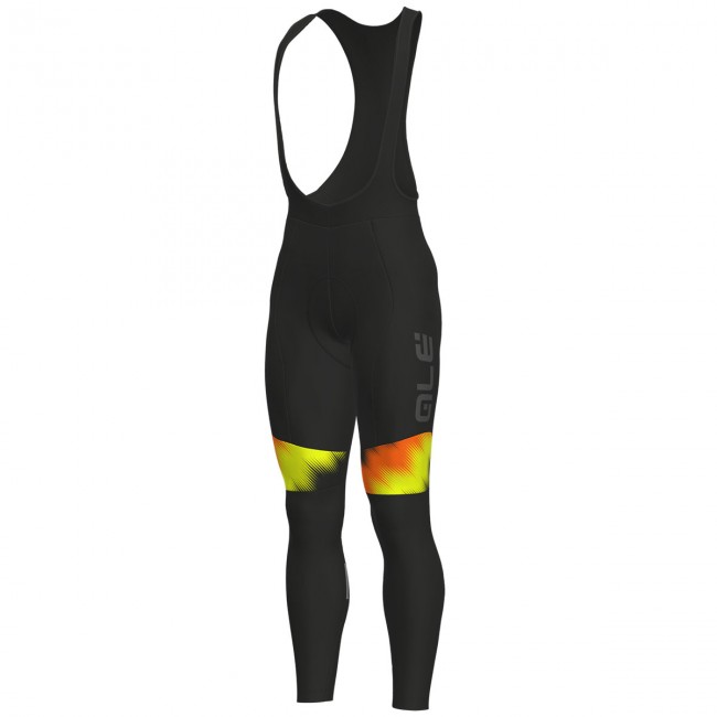 Ale Solid Pulse-Oranje Geel Lange Fietsbroeken Bib