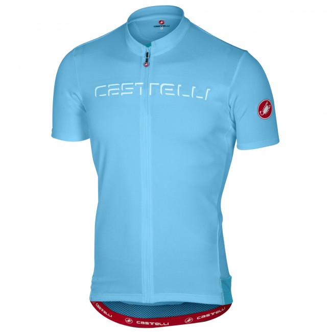 Castelli Prologo 5 Blauw Wielershirt Korte Mouw