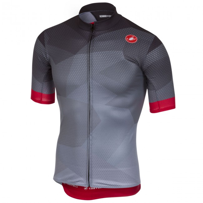 Castelli Flusso Antracite Wielershirt Korte Mouw