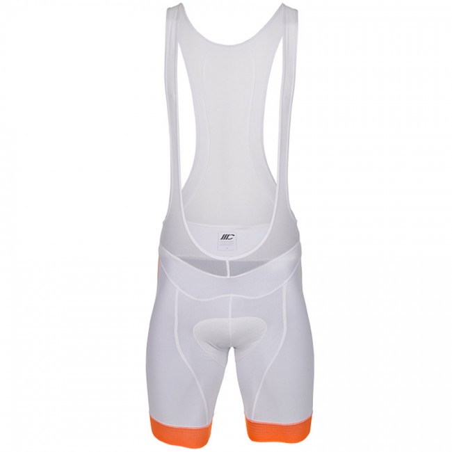 Cipollini Easy Wit Oranje Korte Fietsbroeken Bib