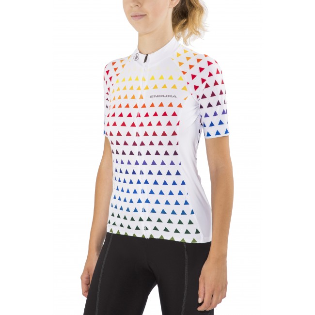 Endura Triangulate Dames Wit 2018 Wielershirt Korte Mouw