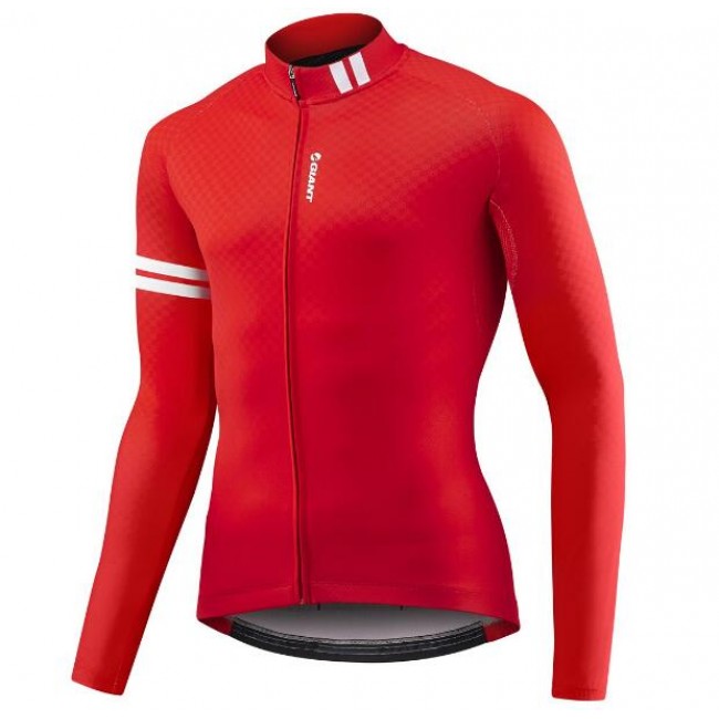 Giant Podium Wielershirt Lange Mouw Red/White