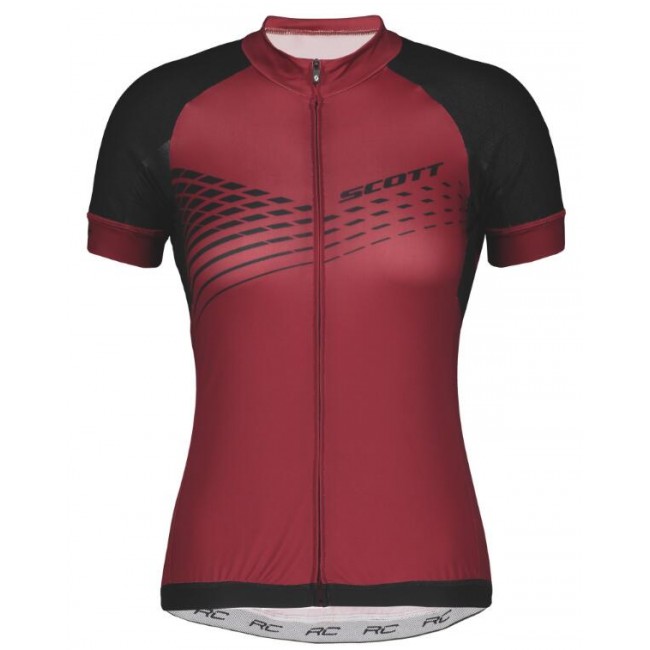 Scott RC Dames PREMIUM ITD Wielershirt Korte Mouw Merlot Red/Black