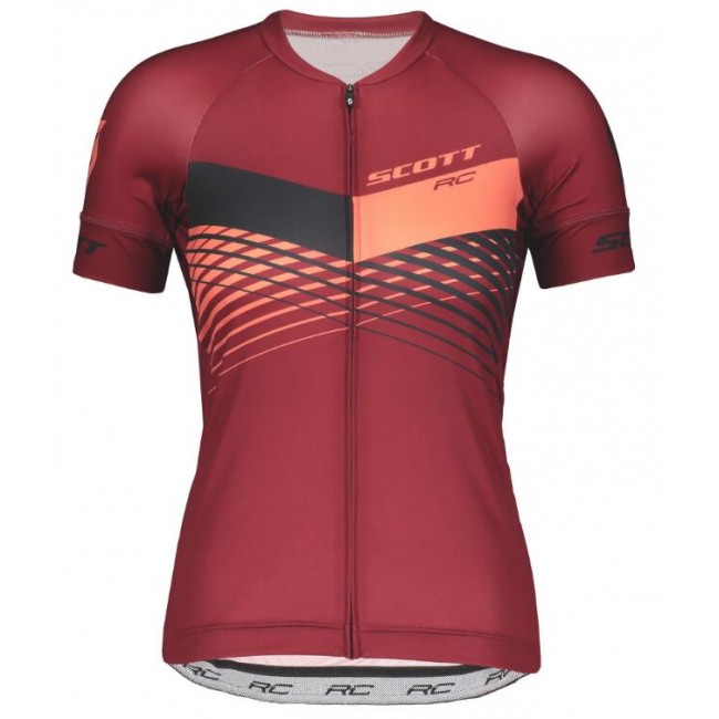 Scott RC PRO Dames Wielershirt Korte Mouw Merlot Red/Camellia Pink