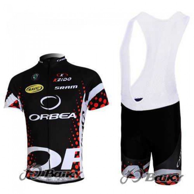 Orbea Pro Team Fietskleding Set Fietsshirt Met Korte Mouwen+Korte Koersbroek Zwart Blauw