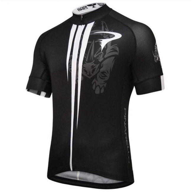 2016 Pinarello Rhino Corsa Wielershirt Korte Mouw Zwart Wit