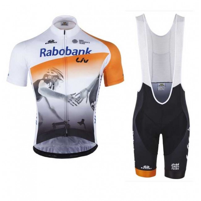 2016 RABOBANK Fietskleding Set Fietsshirt Met Korte Mouwen+Korte Koersbroek