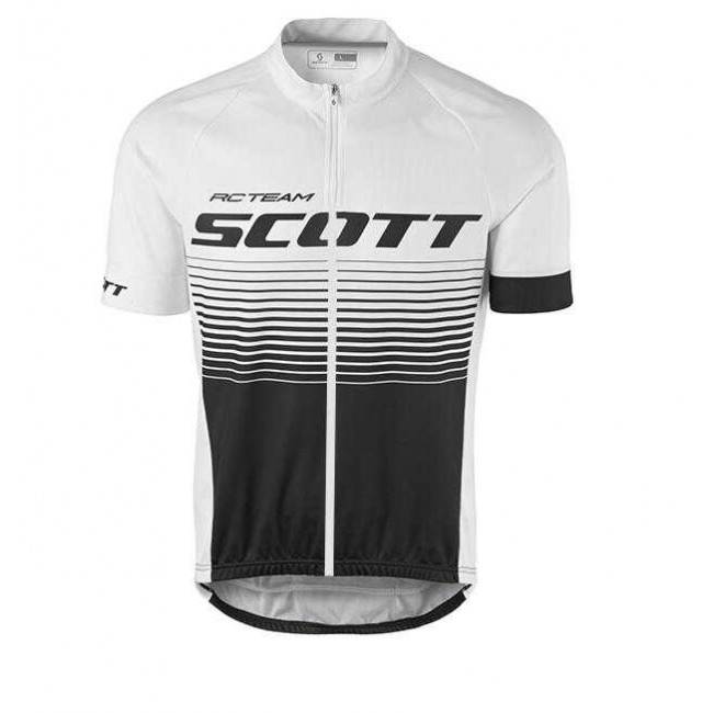 2016-2017 Scott Wielershirt Met Korte Mouwen Trikot Wit Zwart