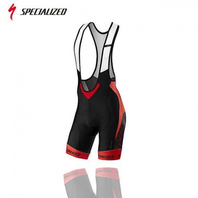 2016 Team Specialized Korte Fietsbroeken Bib Zwart Rood