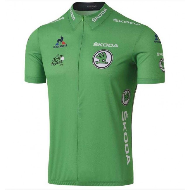 2016 SKODA TOUR DE FRANCE Wielershirt Met Korte Mouwen Groen
