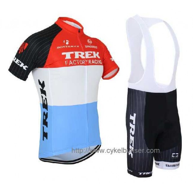 Trek Factory Racing Fietskleding Set Fietsshirt Met Korte Mouwen+Korte Koersbroek Rood Wit